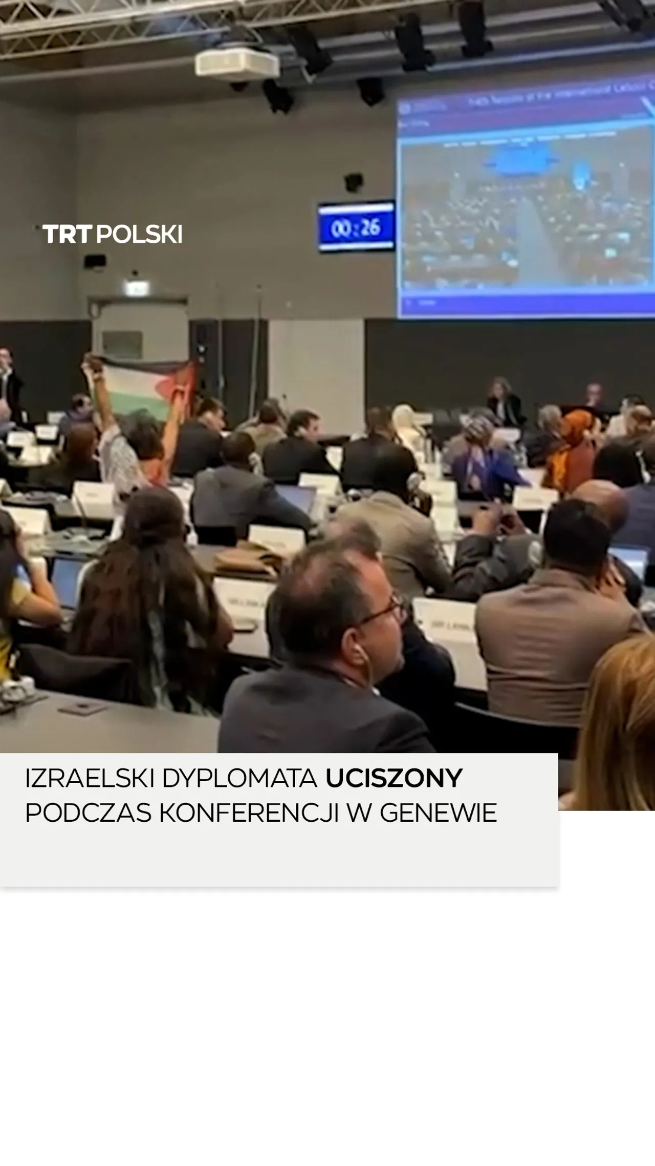 Izraelski dyplomata uciszony podczas konferencji ONZ w Genewie
