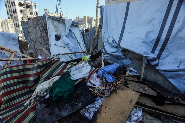 Israeli strike on tent sheltering displaced Palestinians kills six in Gaza City