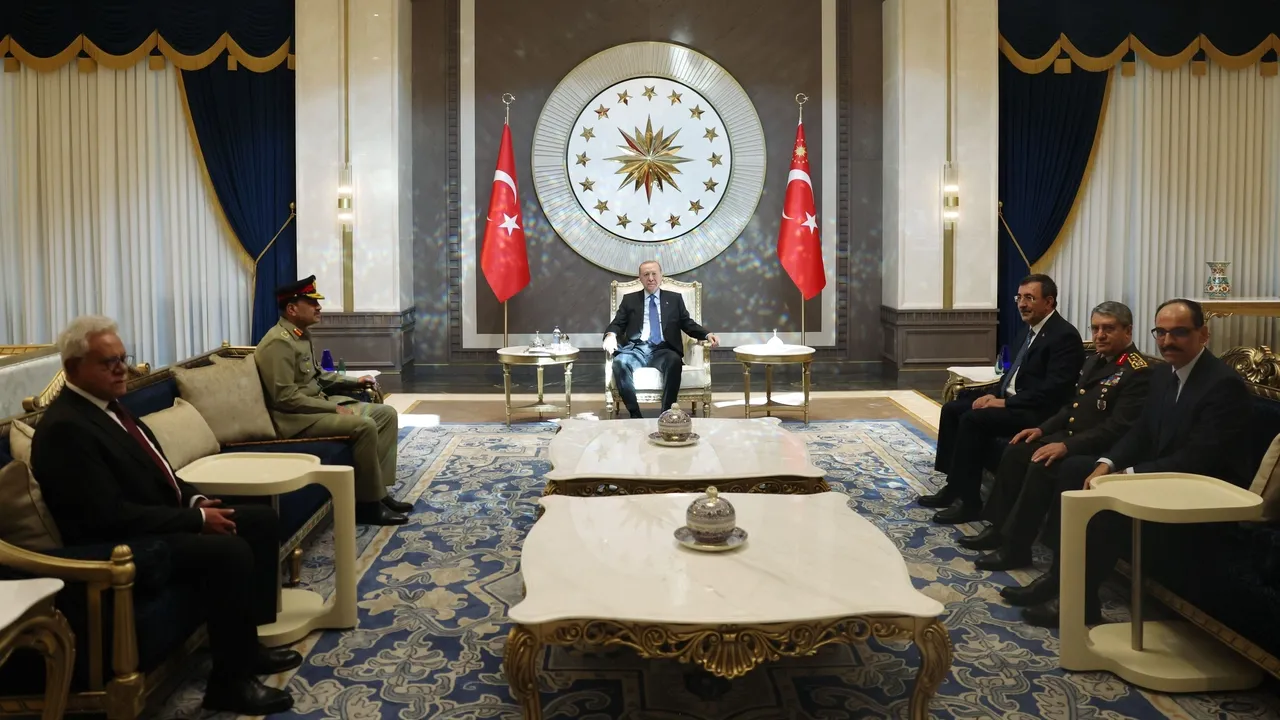 Turkish President Erdogan, defence minister meet Pakistan army chief in Ankara
