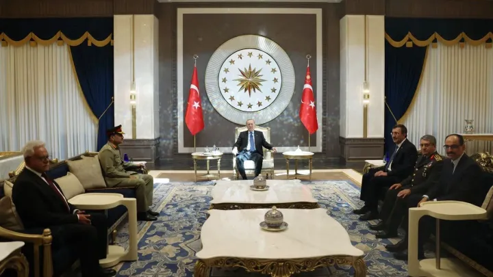 دیدار رئیس‌جمهور اردوغان و عاصم منیر در آنکارا