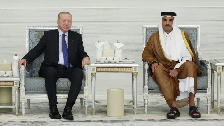 ابراز تسلیت رئیس‌جمهور اردوغان در دوحه در پی درگذشت امیر پیشین قطر