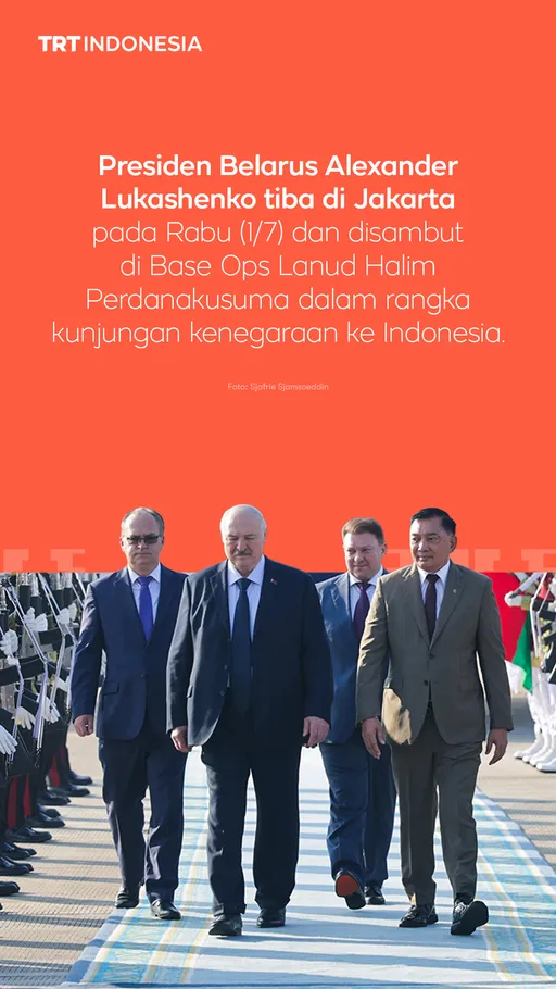 Presiden Belarus Alexander Lukashenko tiba di Jakarta