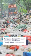Tumpukan sampah mengular sepanjang 100 meter di Cakung Barat, Jakarta Timur