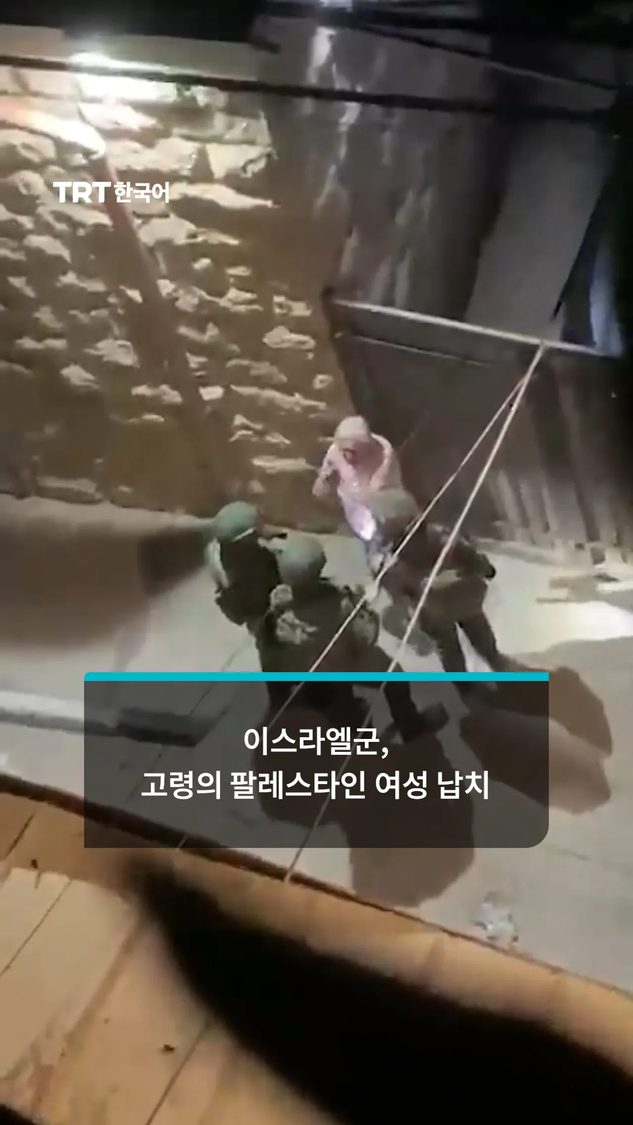 이스라엘군, 라말라에서 고령의 팔레스타인 여성 납치