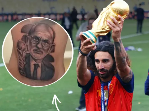 Cucurella achora tattoo ya kocha wa Hispania baada ya kushinda Kombe la Dunia