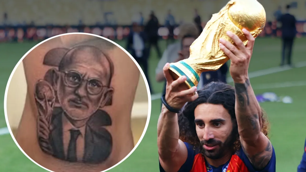 Cucurella achora tattoo ya kocha wa Hispania baada ya kushinda Kombe la Dunia