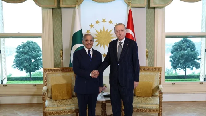 دیدار رسمی رئیسجمهور اردوغان با شهباز شریف در استانبول