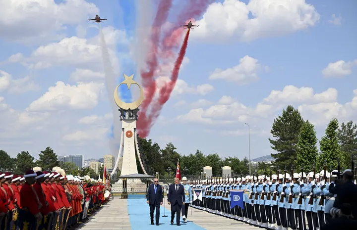 In pictures: Erdogan welcomes Trump with 'A+' ceremony at Ankara