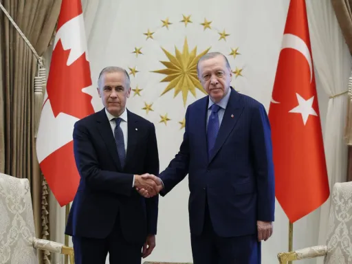 دیدار رئیس‌جمهور اردوغان و نخست‌وزیر کانادا در حاشیه اجلاس ناتو در آنکارا