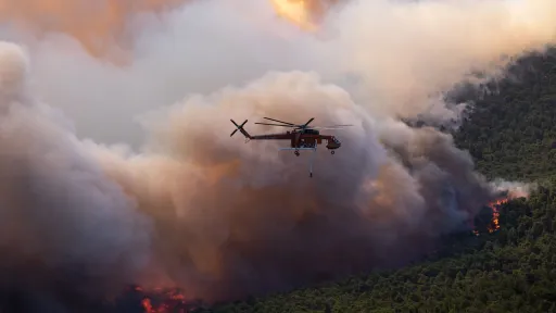 Two firefighting helicopters collide in Greece while battling wildfire