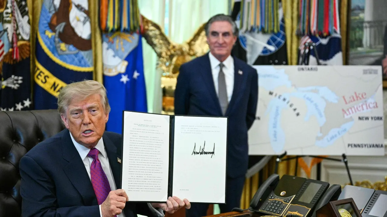 Trump aláírta azt a rendeletet, amely az Ontario-tó nevét "Amerika-tóra" változtatja