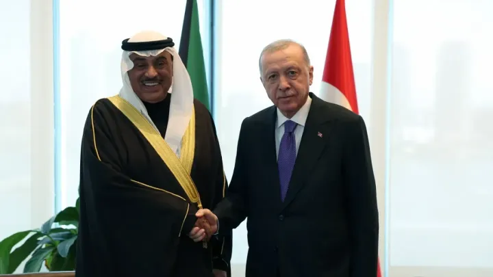 دیدار رئیس‌جمهور اردوغان و ولیعهد کویت در حاشیه مجمع عمومی سازمان ملل در نیویورک