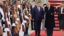 Trump recebeu o Presidente da China, Xi Jinping, no aeroporto