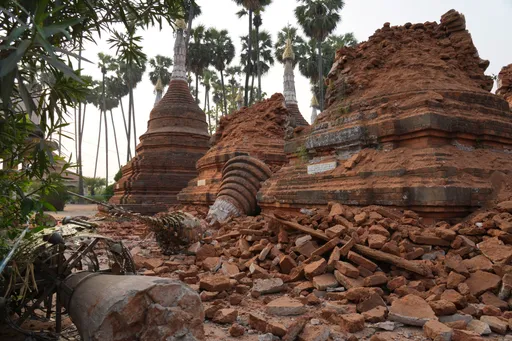 Trzęsienie ziemi poważnie niszczy starożytne zabytki Mjanmy