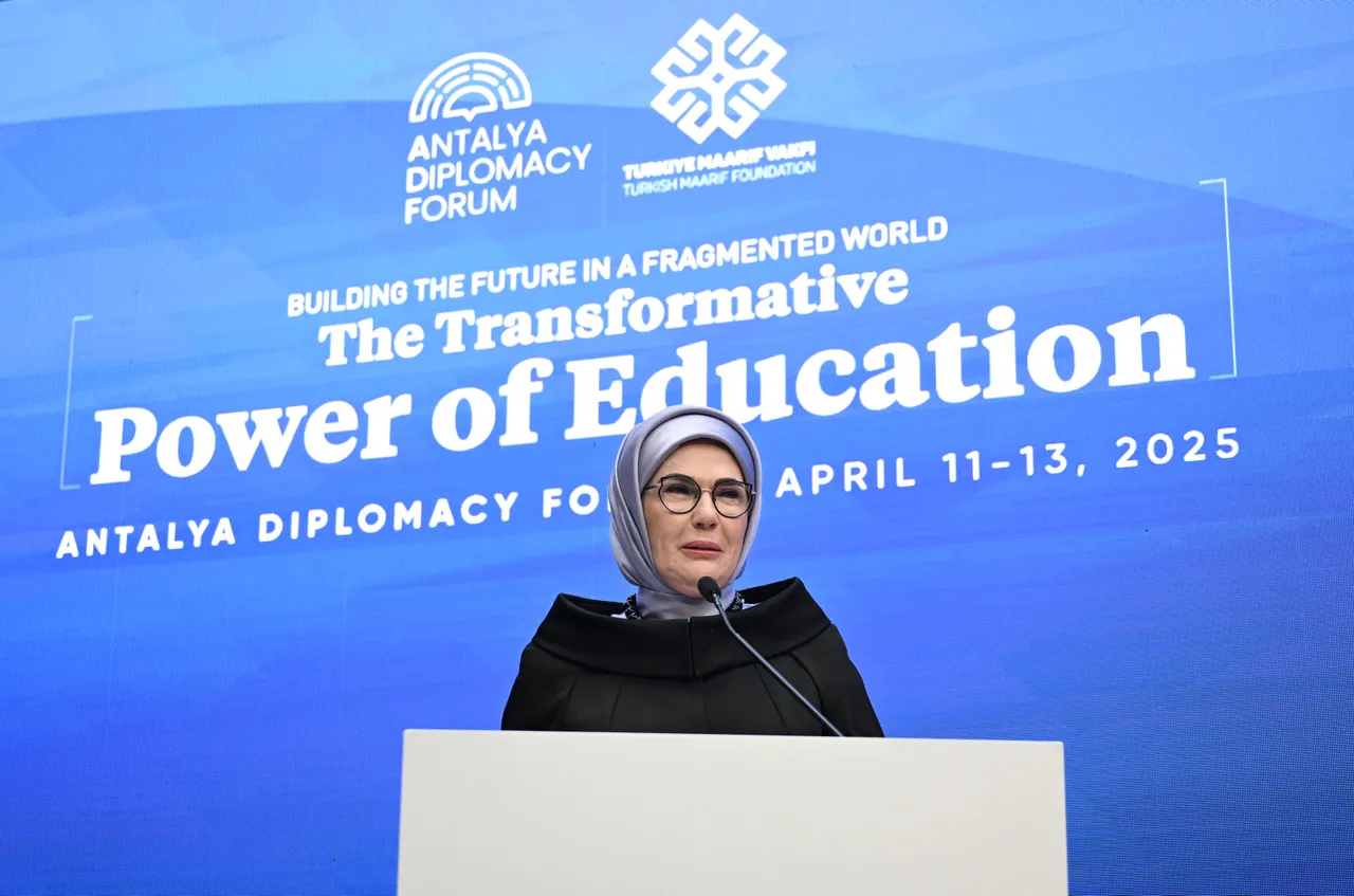 Turkish First Lady Emine Erdogan urges unity, peace through education