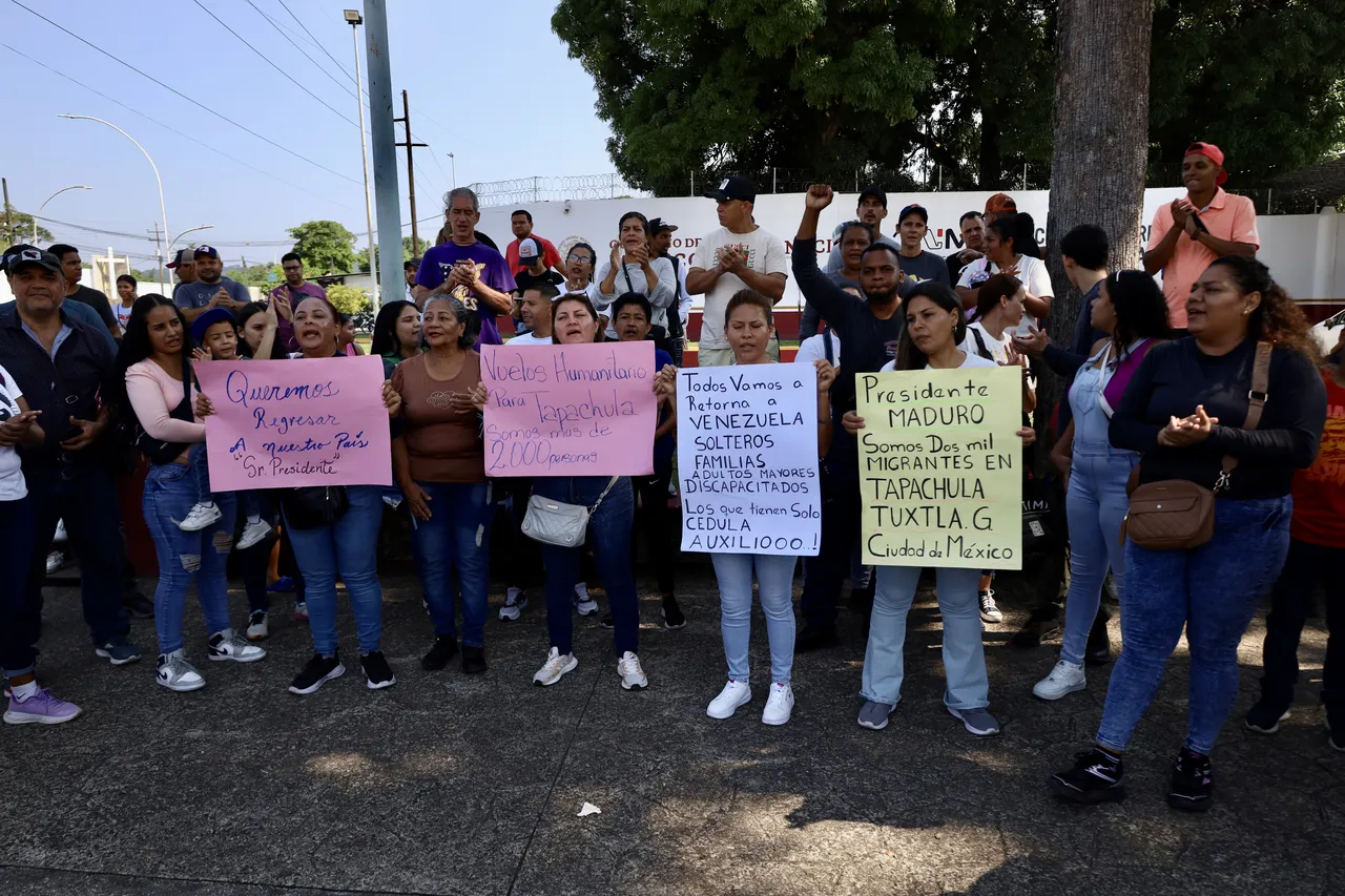 Venecuelanski migranti protestovali u Meksiku tražeći deportaciju