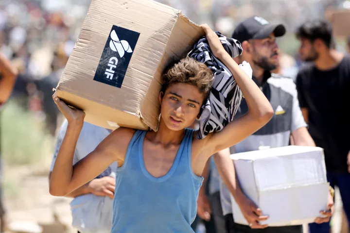 Charity group accuses controversial US-backed aid foundation of 'stealing' aid, using logo