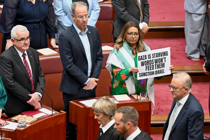 'Sanction Israel': Pro-Palestine slogans rock Australian parliament opening session
