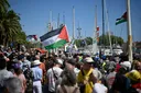 بالمظاهرات واللافتات.. أسطول الصمود يحشد دعماً مغاربياً وليبياً قبيل إبحاره نحو قطاع غزة المحاصر