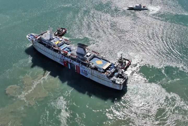 تورکیې غزې ته په ۹۰۰ ټنو مرستو بار ۱۷مه 'خیریه کښتۍ' واستوله