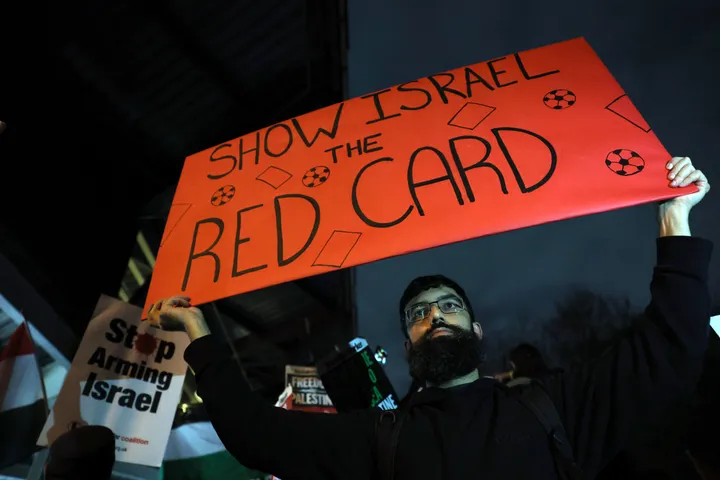 Dozens of athletes call on UEFA to suspend Israel over Gaza human rights abuses