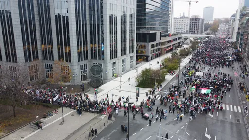 هزاران نفر در بلژیک در حمایت از غزه تظاهرات کردند