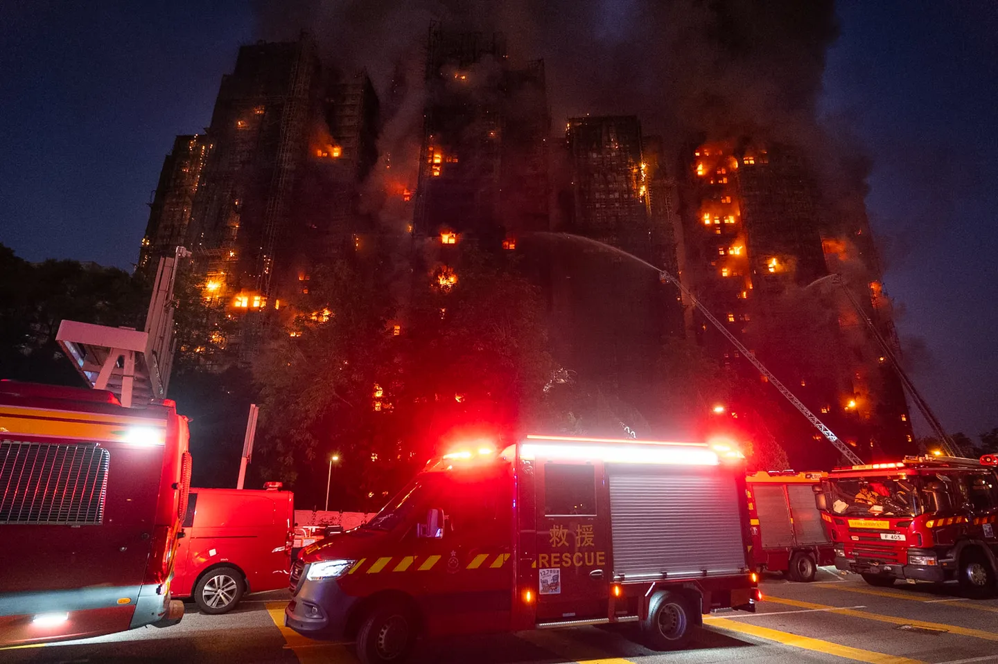 Deadly inferno rips through Hong Kong skyscrapers