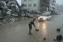Two children rescued from under rubble after storm causes roof collapse in Gaza