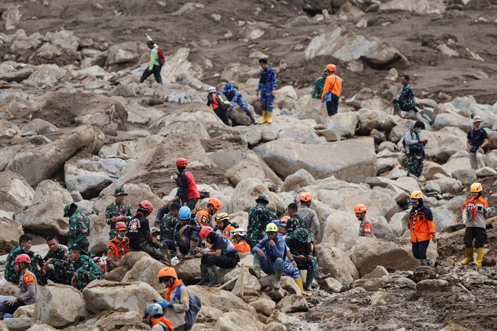 Indonesia landslide death toll rises to at least 64