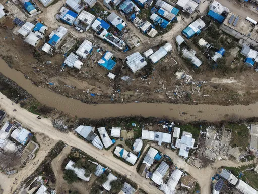 Obilne kiše pogodile kampove u Idlibu: Oštećeno 15 kampova, oko 300 šatora neupotrebljivo