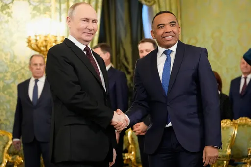 Putin meets Madagascar's new leader in Moscow