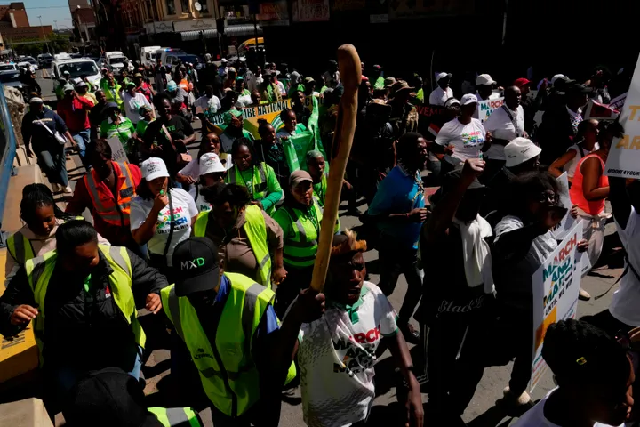Hundreds march in South Africa anti-migrant protests as shops shut