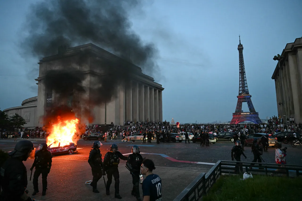 Hundreds arrested as PSG Champions League celebrations descend into violence