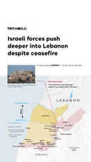 Israeli forces push deeper into Lebanon despite ceasefire