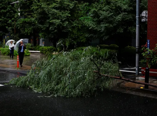 Tropical Storm Jangmi hits Japan, triggering flood warnings and travel disruptions