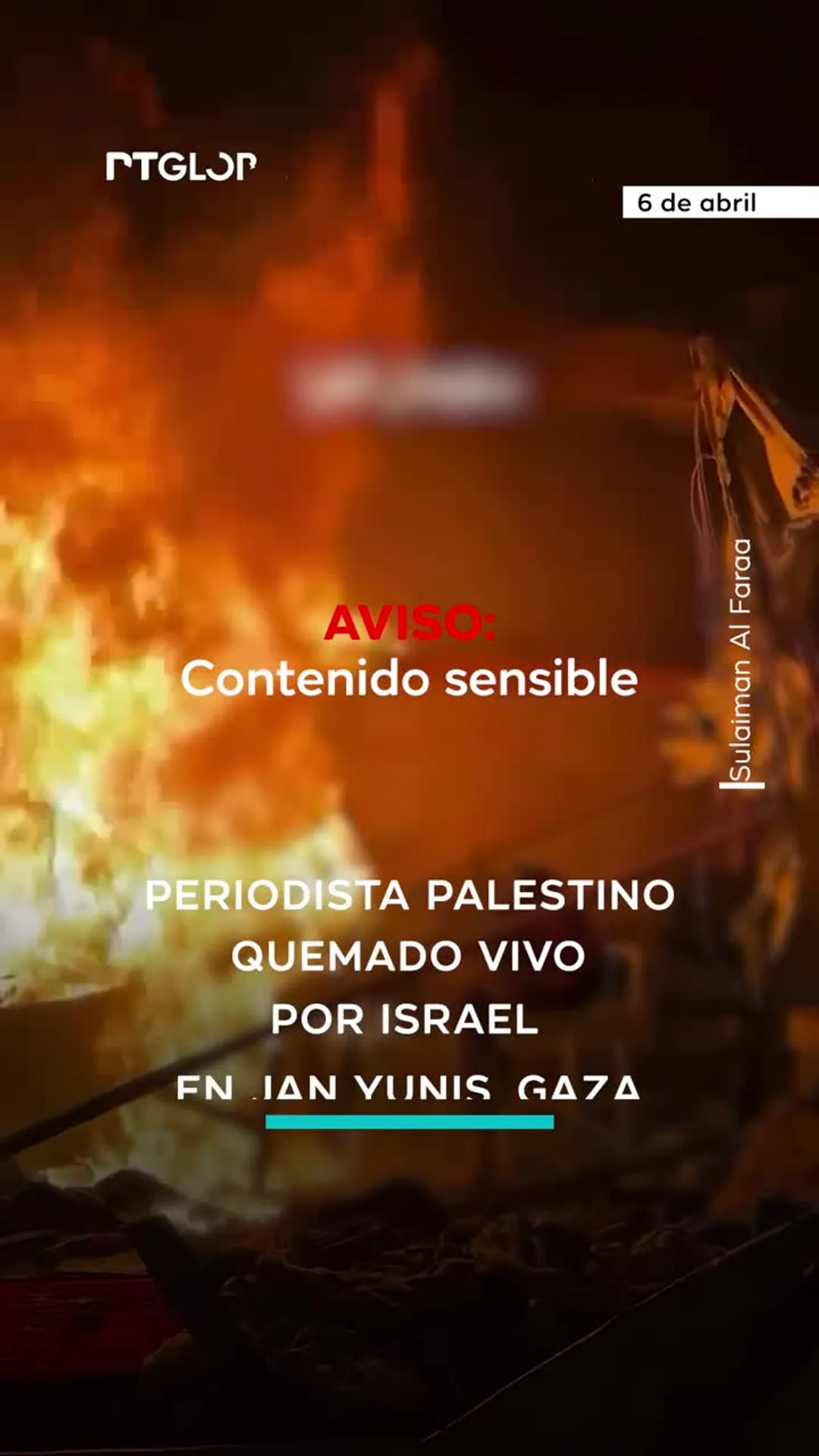 Periodista palestino quemado vivo por Israel