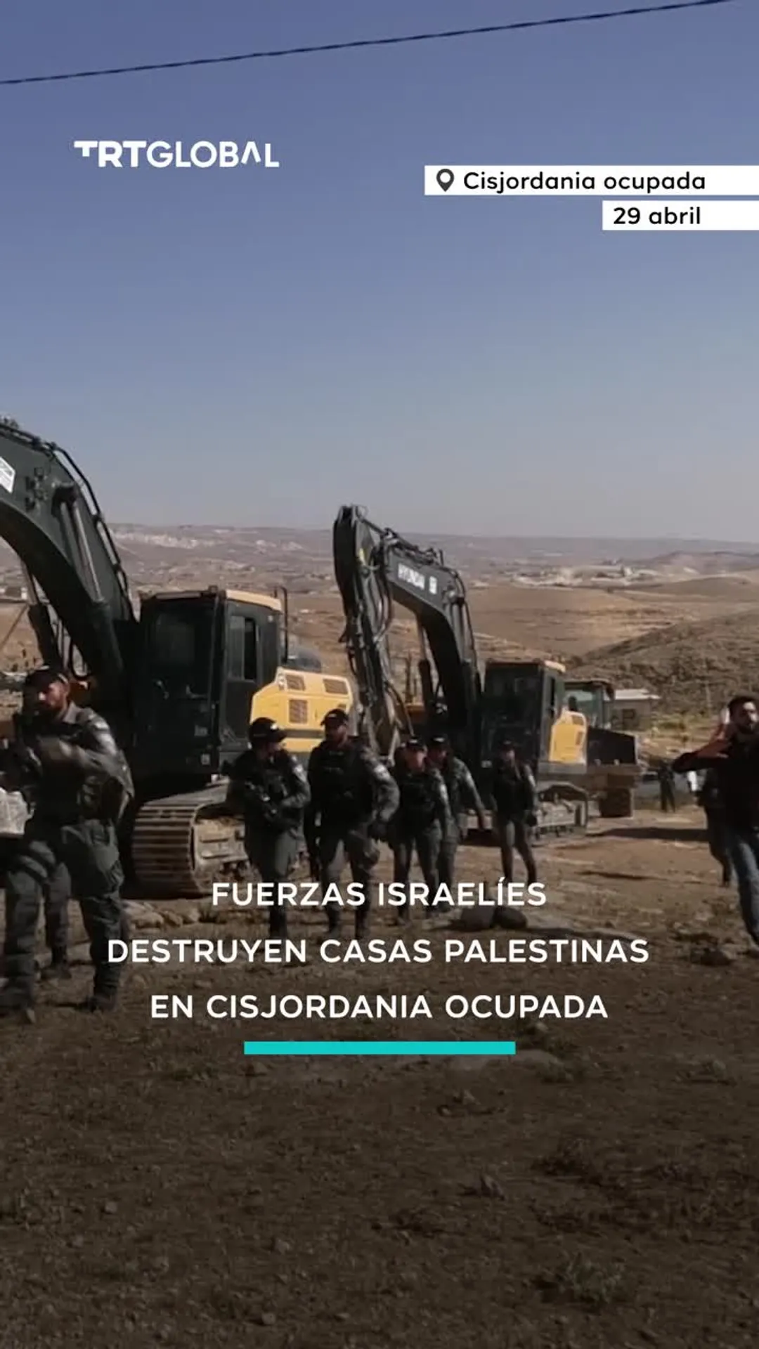 Fuerzas israelíes destruyen casas en Cisjordania ocupada