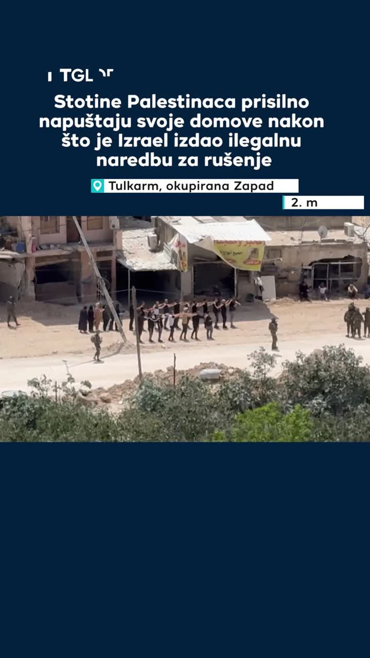 Palestinci prisilno napuštaju domove po naredbi Izraela