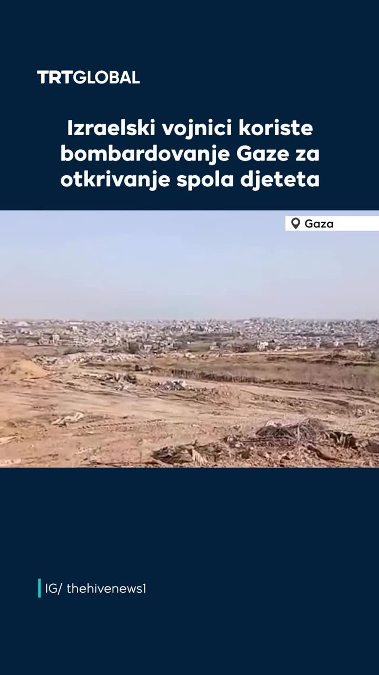 Izraelski vojnici koriste bombardovanje Gaze za otkrivanje spola djeteta