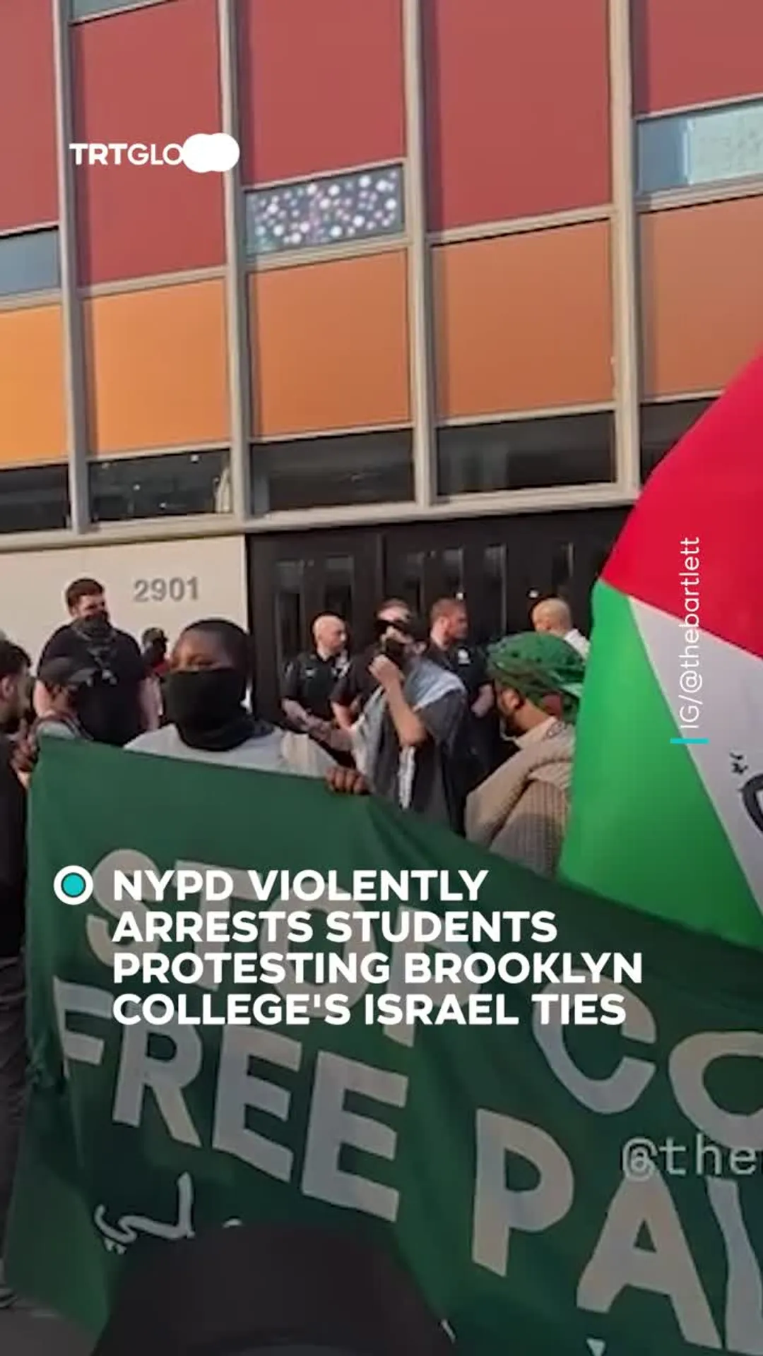NYPD violently arrests students protesting Brooklyn University's Israel ties
