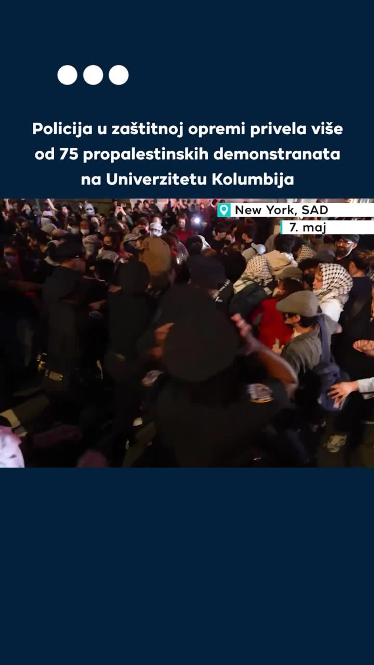 Više od 75 uhapšenih na propalestinskom protestu u Kolumbiji