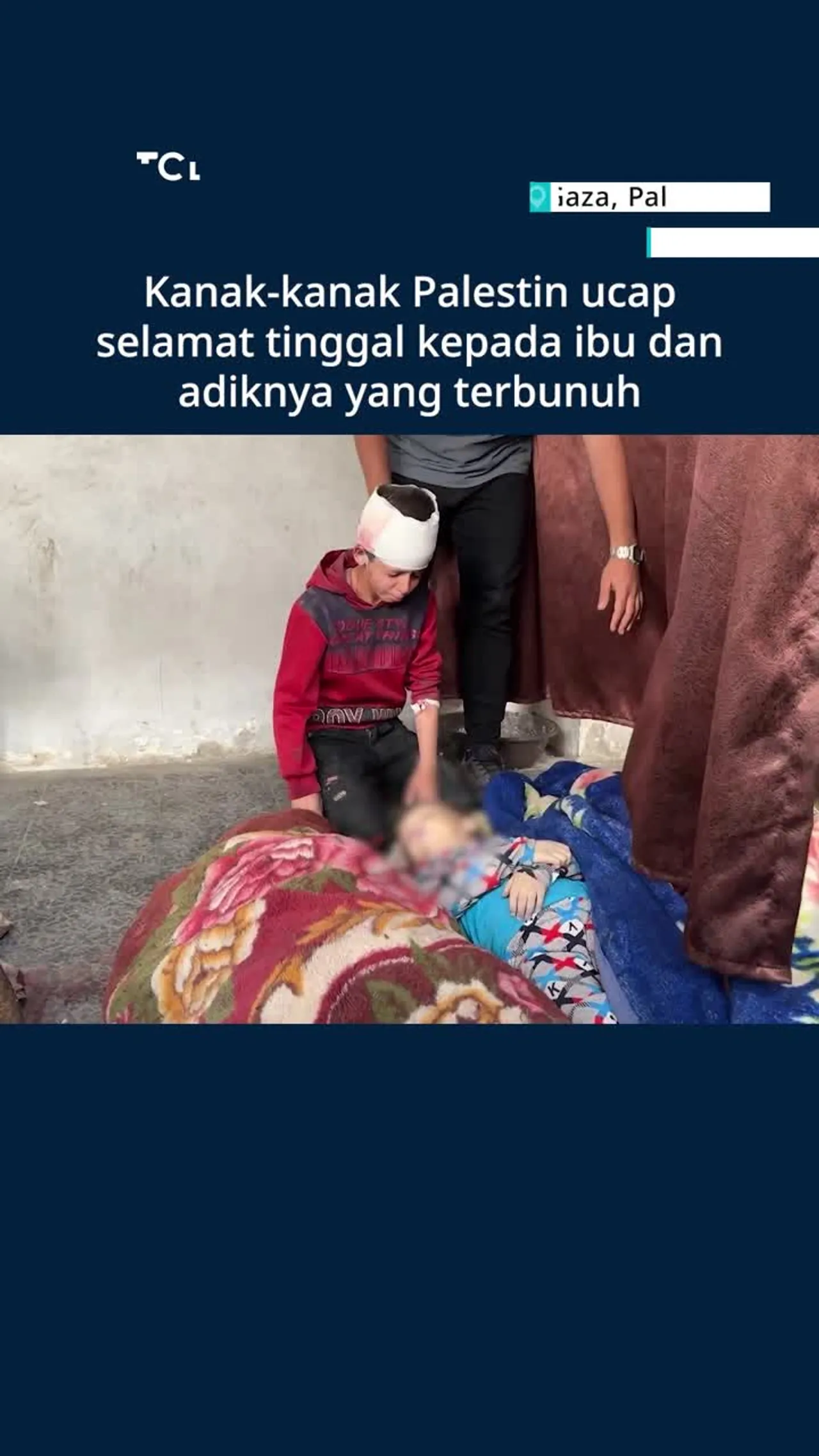Kanak-kanak Palestin ucap selamat tinggal kepada ibu dan adiknya yang terbunuh