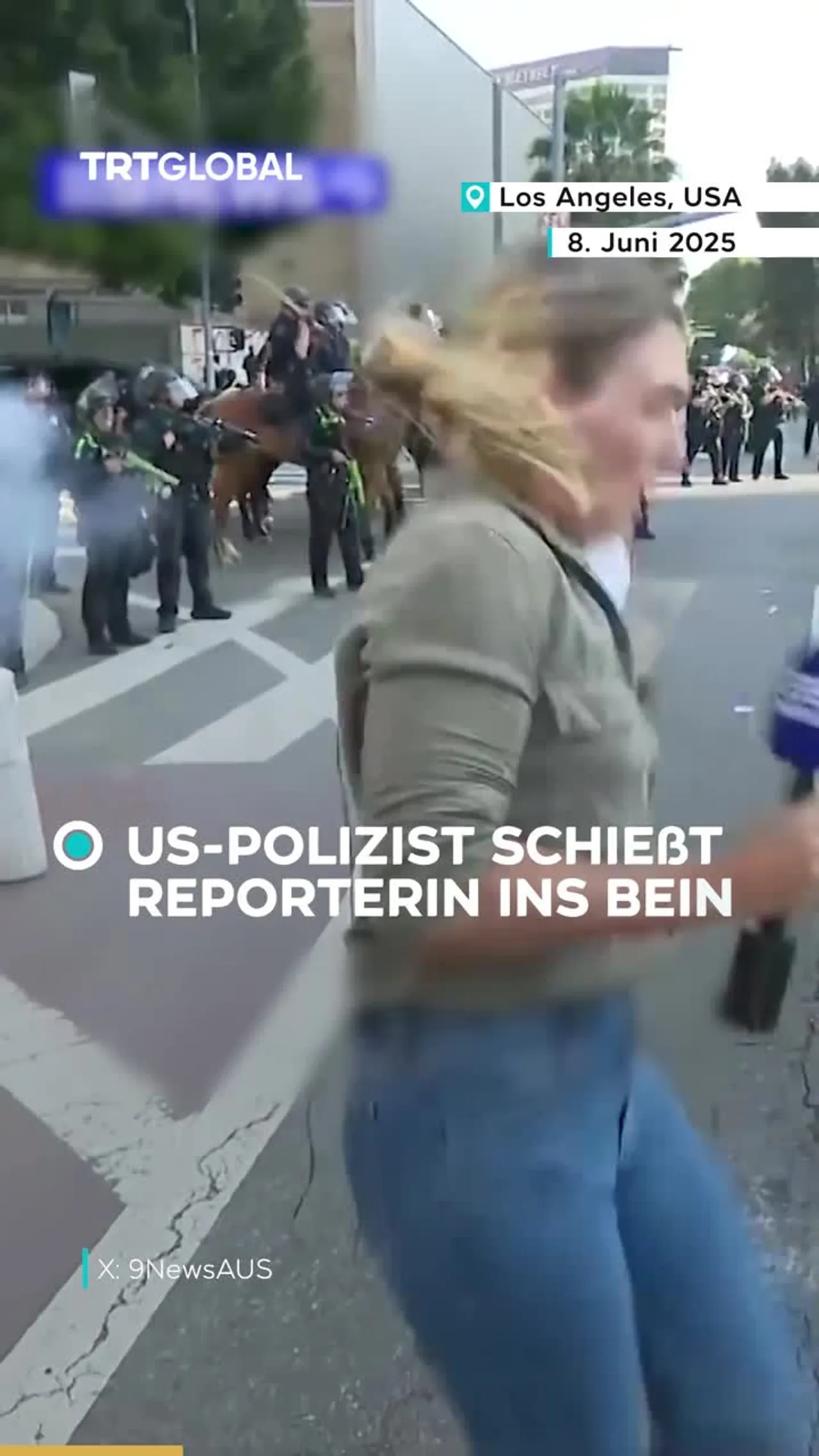 US-Polizist schießt
Journalistin ins Bein