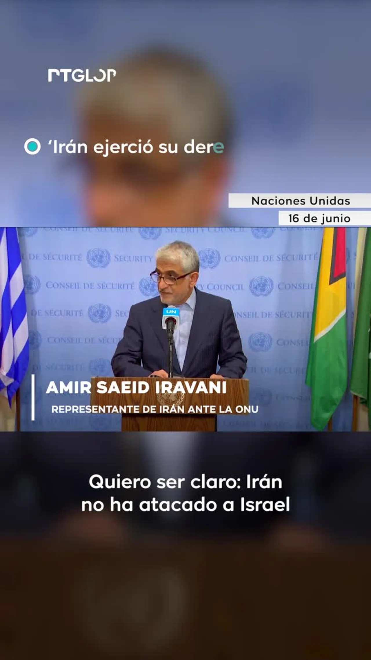 Irán desmiente desinformación israelí ante la ONU