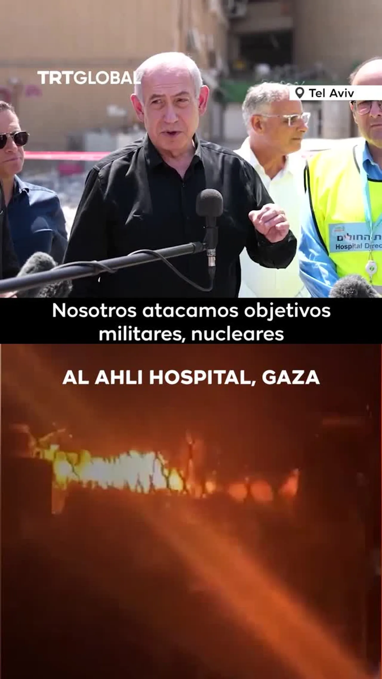 Netanyahu critica Irán mientras él destruye hospitales en Gaza