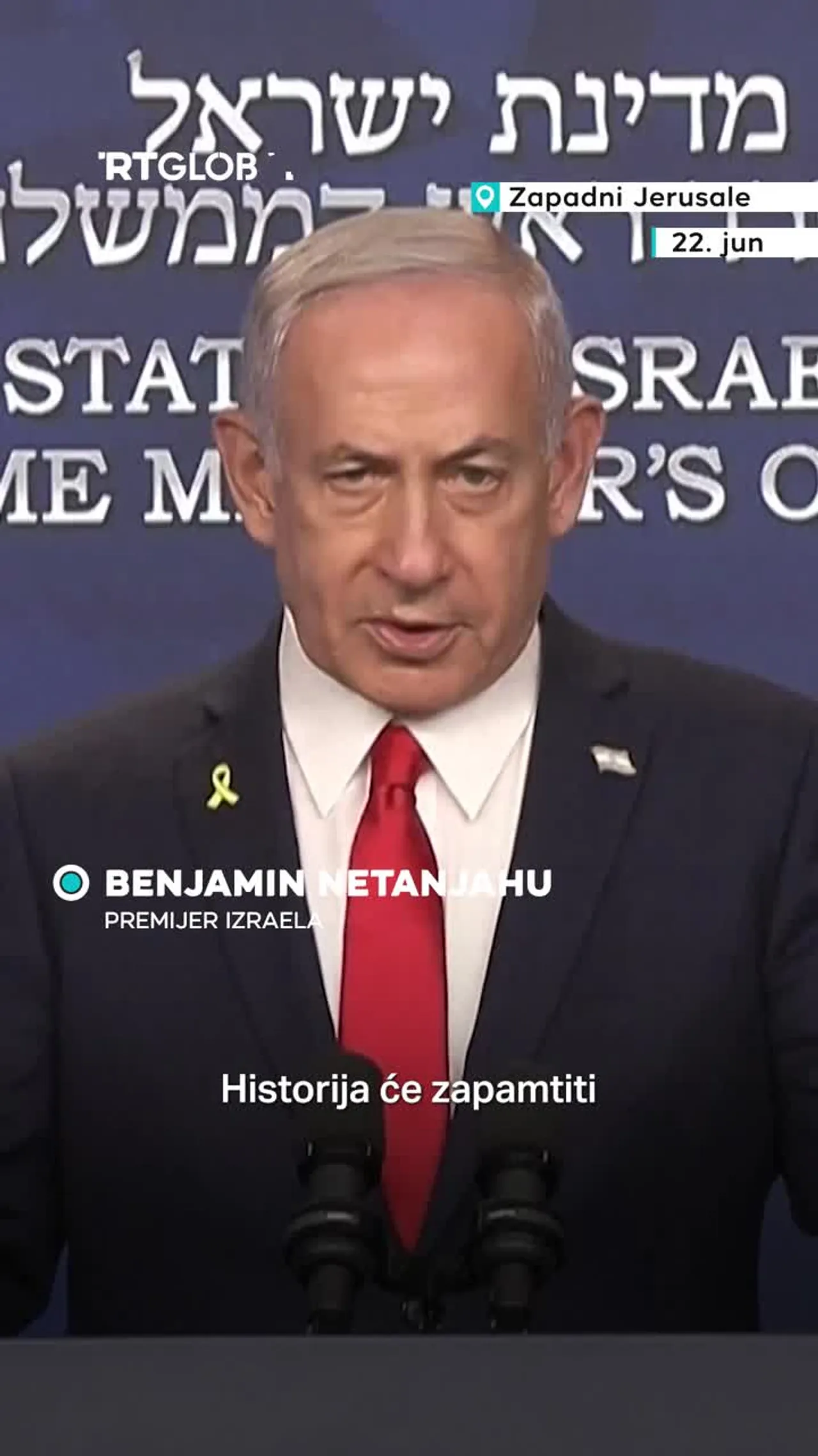 Netanyahu: "Hvala Vam, predsjedniče Trump"