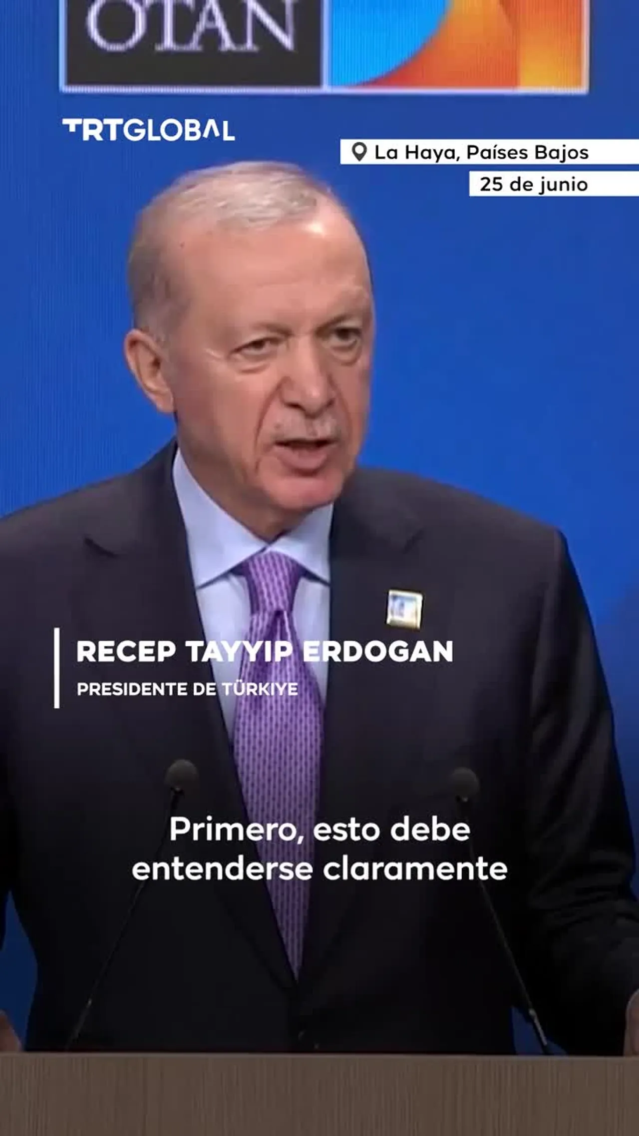 "Una paz justa no tiene perdedores" - Presidente Erdogan