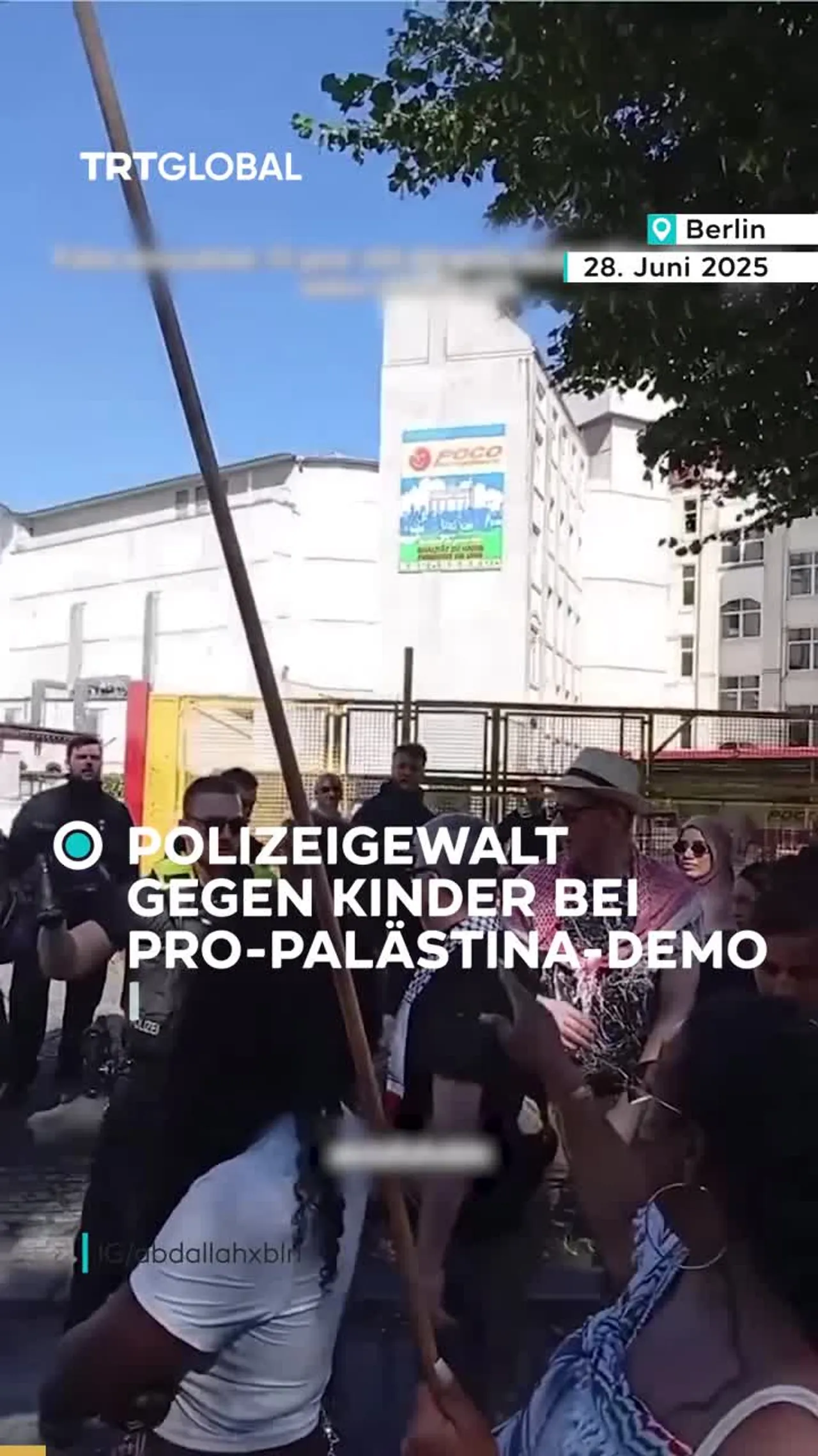 Polizeigewalt
in Berlin bei
Pro-Palästina-Demo