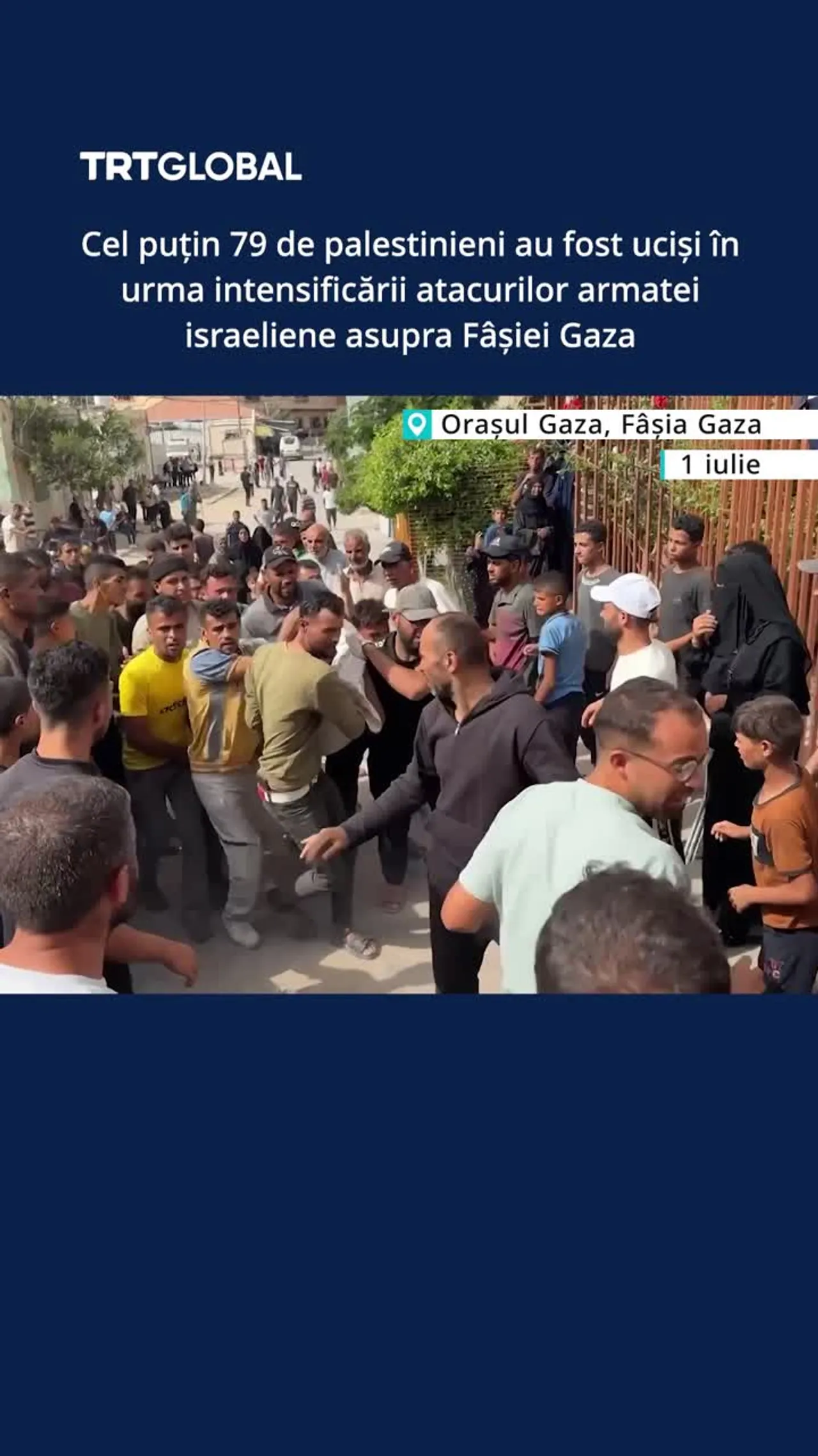 Cel puțin 79 de palestinieni au murit în urma intensificării atacurilor armatei israeliene în Gaza