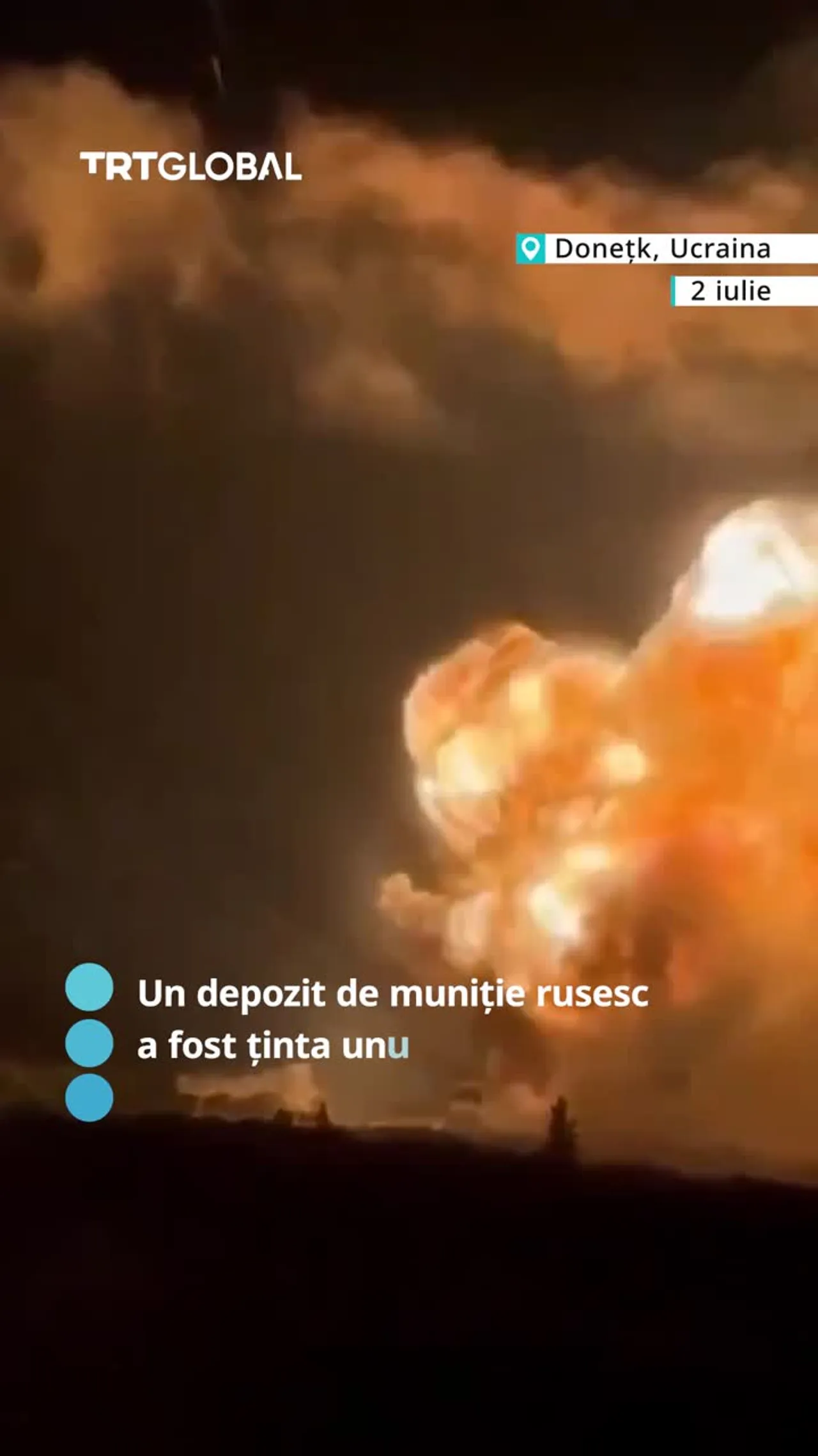 Un depozit rusesc de muniții a devenit ținta unui atac ucrainean